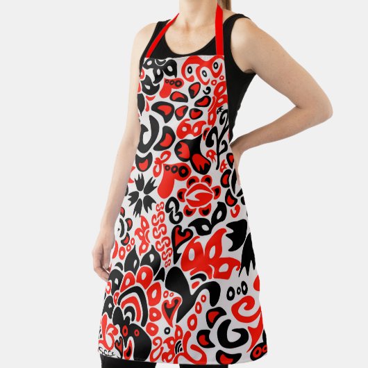 Ukrainian ethnic folk art floral pattern absrtact  エプロン (インサイチュ)