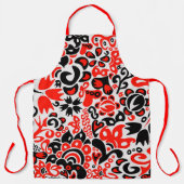 Ukrainian ethnic folk art floral pattern absrtact  エプロン (正面)