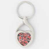 Ukrainian ethnic folk art floral pattern absrtact キーホルダー (正面)