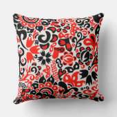 Ukrainian ethnic folk art floral pattern absrtact クッション (裏面)