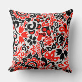 Ukrainian ethnic folk art floral pattern absrtact クッション (正面)