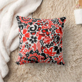 Ukrainian ethnic folk art floral pattern absrtact クッション (ブランケット)