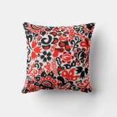 Ukrainian ethnic folk art floral pattern absrtact クッション (裏面)