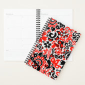 Ukrainian ethnic folk art floral pattern absrtact  プランナー手帳 (ディスプレー)
