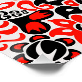 Ukrainian ethnic folk art floral pattern absrtact  ポスター (コーナー)