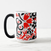 Ukrainian ethnic folk art floral pattern absrtact モーフィングマグカップ (左)