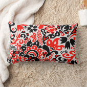 Ukrainian ethnic folk art floral pattern absrtact ランバークッション (ブランケット)