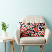 Ukrainian ethnic folk art floral pattern absrtact ランバークッション (椅子)
