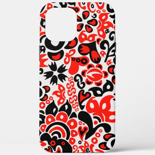 Ukrainian ethnic folk art floral pattern absrtact Case-Mate iPhoneケース (裏面)