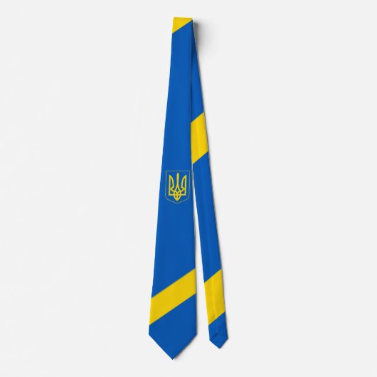 Ukrainian flag. Coat of Arms. Truzyb. Neck Tie ネクタイ (正面)