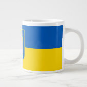 Ukrainian flag. Coat of Arms. We support Ukraine.  ジャンボコーヒーマグカップ (右)