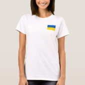Ukrainian flag. I stand with Ukraine. Tシャツ (正面)