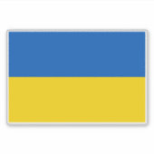 Ukrainian flag. I support Ukraine. シール (正面)