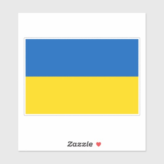 Ukrainian flag. I support Ukraine. シール (シート)