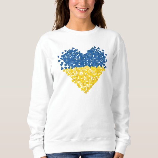 Ukrainian flag. Love to Ukraine. Support.  スウェットシャツ (正面)