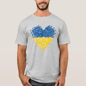 Ukrainian flag. Love to Ukraine. Support.  Tシャツ (正面)