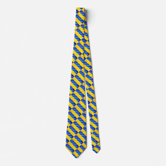 Ukrainian Flag Neck Tie - Freedom Ukraine - Peace ネクタイ (正面)