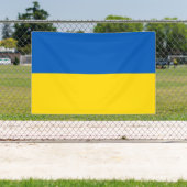 Ukrainian flag. Outdoor  横断幕 (インサイチュ)