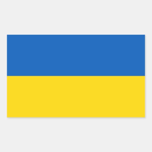 Ukrainian flag Sticker 長方形シール (正面)