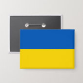 Ukrainian flag. Support Ukraine. Button 缶バッジ (正面/裏面)