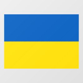Ukrainian flag. Supporting Ukraine ウィンドウサイン