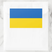 Ukrainian flag. Supporting Ukraine 長方形シール (バッグ)