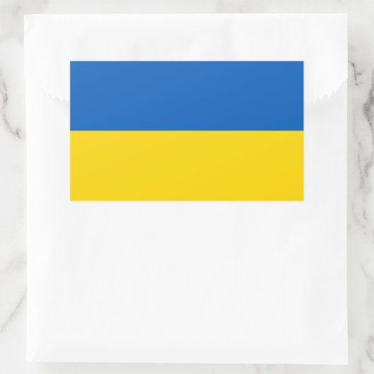 Ukrainian flag. Supporting Ukraine 長方形シール (バッグ)