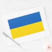 Ukrainian flag. Supporting Ukraine 長方形シール (封筒)