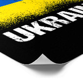 Ukrainian Flag Ukraine  ポスター (角)