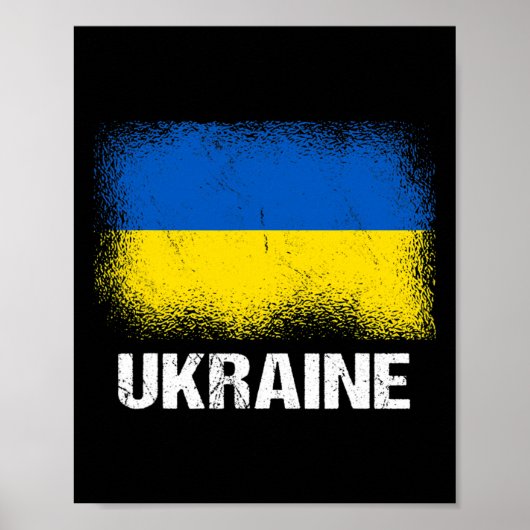 Ukrainian Flag Ukraine  ポスター (正面)