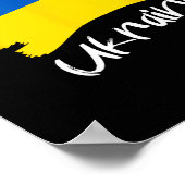 Ukrainian Flag Ukraine 4  ポスター (角)