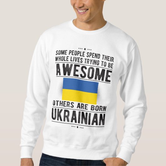 Ukrainian Flag Ukraine Heritage Ukrainian Roots スウェットシャツ (正面)