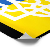 Ukrainian Flag Vintage Heritage  ポスター (角)