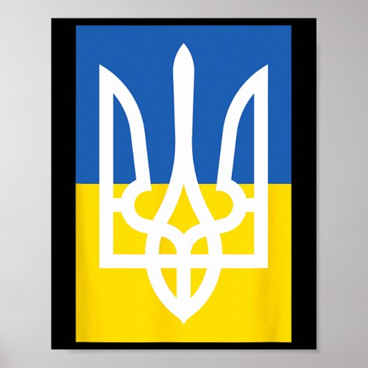 Ukrainian Flag Vintage Heritage  ポスター (正面)