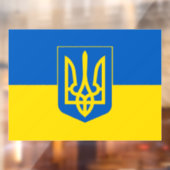Ukrainian flag with the Trident Coat of Arms. ウィンドウサイン (シート2)