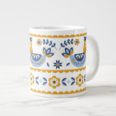 Ukrainian folk art ornament Specialty Mug ジャンボコーヒーマグカップ (正面右)