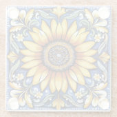 Ukrainian folk art pattern. ガラスコースター (裏面)