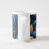 Ukrainian folk art pattern ジャンボコーヒーマグカップ (裏面)