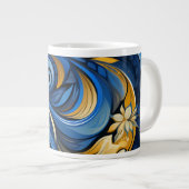 Ukrainian folk art pattern ジャンボコーヒーマグカップ (正面右)