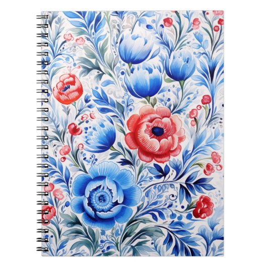Ukrainian folk art pattern ノートブック (正面)