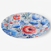 Ukrainian folk art pattern ペーパープレート (アングル)