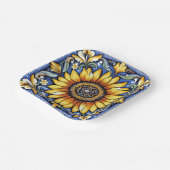 Ukrainian folk art pattern ペーパープレート (傾斜あり)