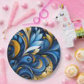 Ukrainian folk art pattern paper plates ペーパープレート (パーティー)