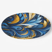 Ukrainian folk art pattern paper plates ペーパープレート (アングル)