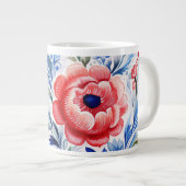 Ukrainian folk art pattern X-Large Coffee Mug ジャンボコーヒーマグカップ (正面右)