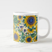 Ukrainian folk art pattern X-Large Mug ジャンボコーヒーマグカップ (右)