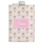 Ukrainian Folk Cross Stitch Floral Pattern フラスク (正面)