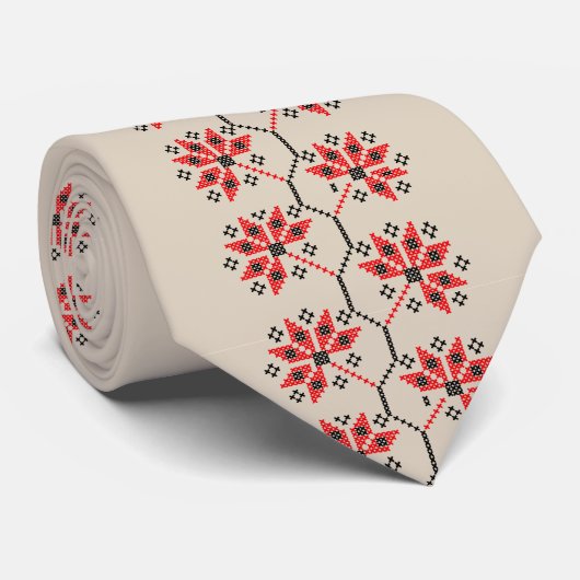 Ukrainian Folk Embroidery Pattern Men’s Tie ネクタイ (ロール)