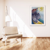 Ukrainian Girl with Peace Dove and Red Poppies Art ポスター