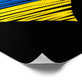 Ukrainian Heart Flag Colors Blue Yellow Ukraine Pe ポスター (角)